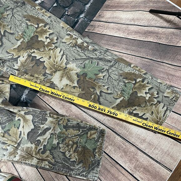 Vintage Wrangler Rugged Wear Jeans Mens 44x28 Advantage Leaf Camo Hunting Pants - Picture 11 of 13